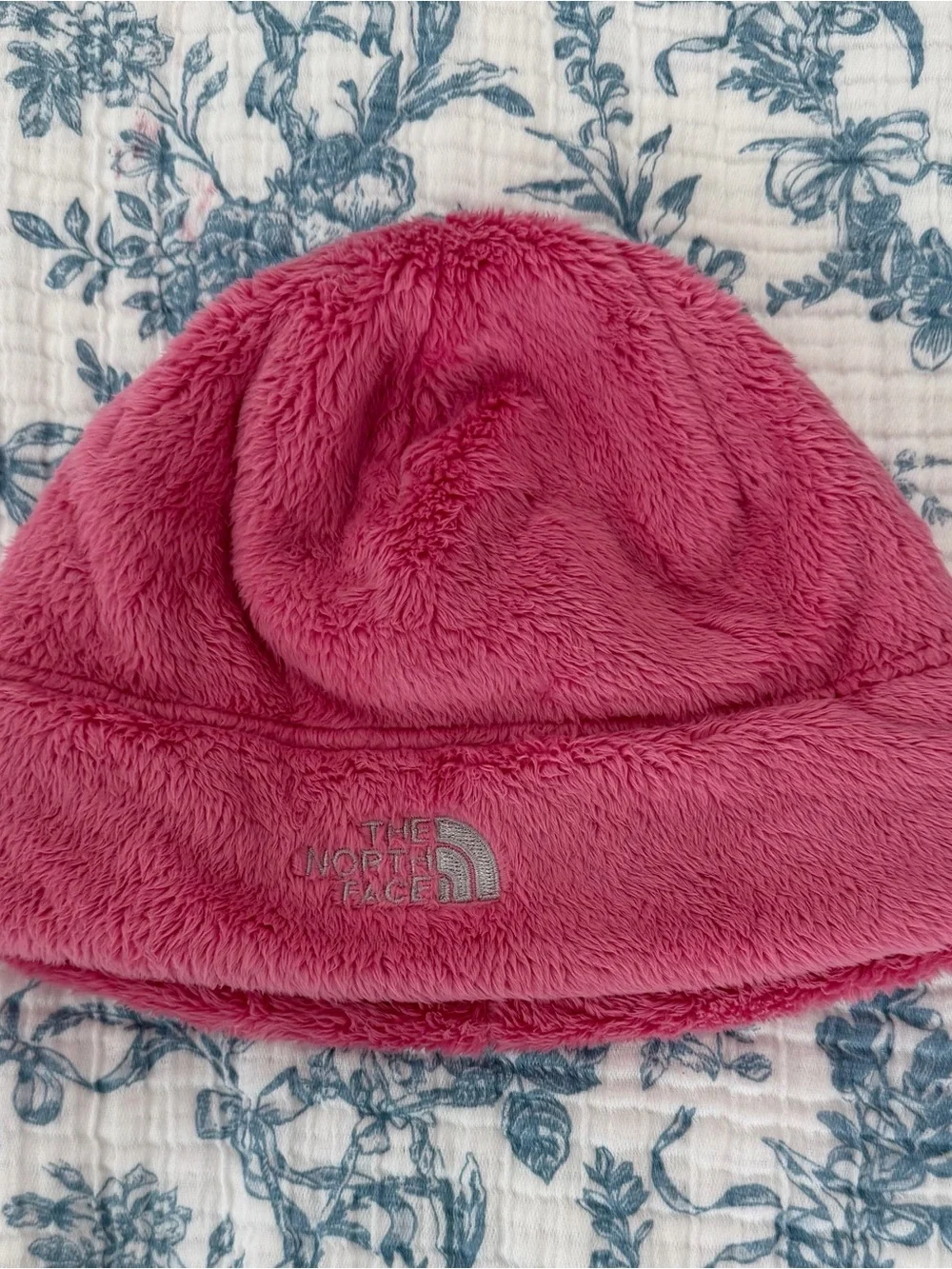 The North Face Kids Pink Plush Fleece Beanie